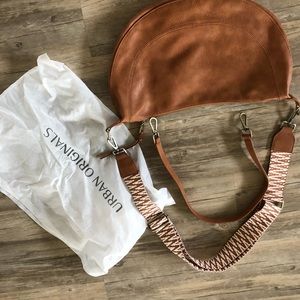 ANTHROPOLOGIE LUNA CROSSBODY SLOUCHY BAG WITH 2 straps and dust bag